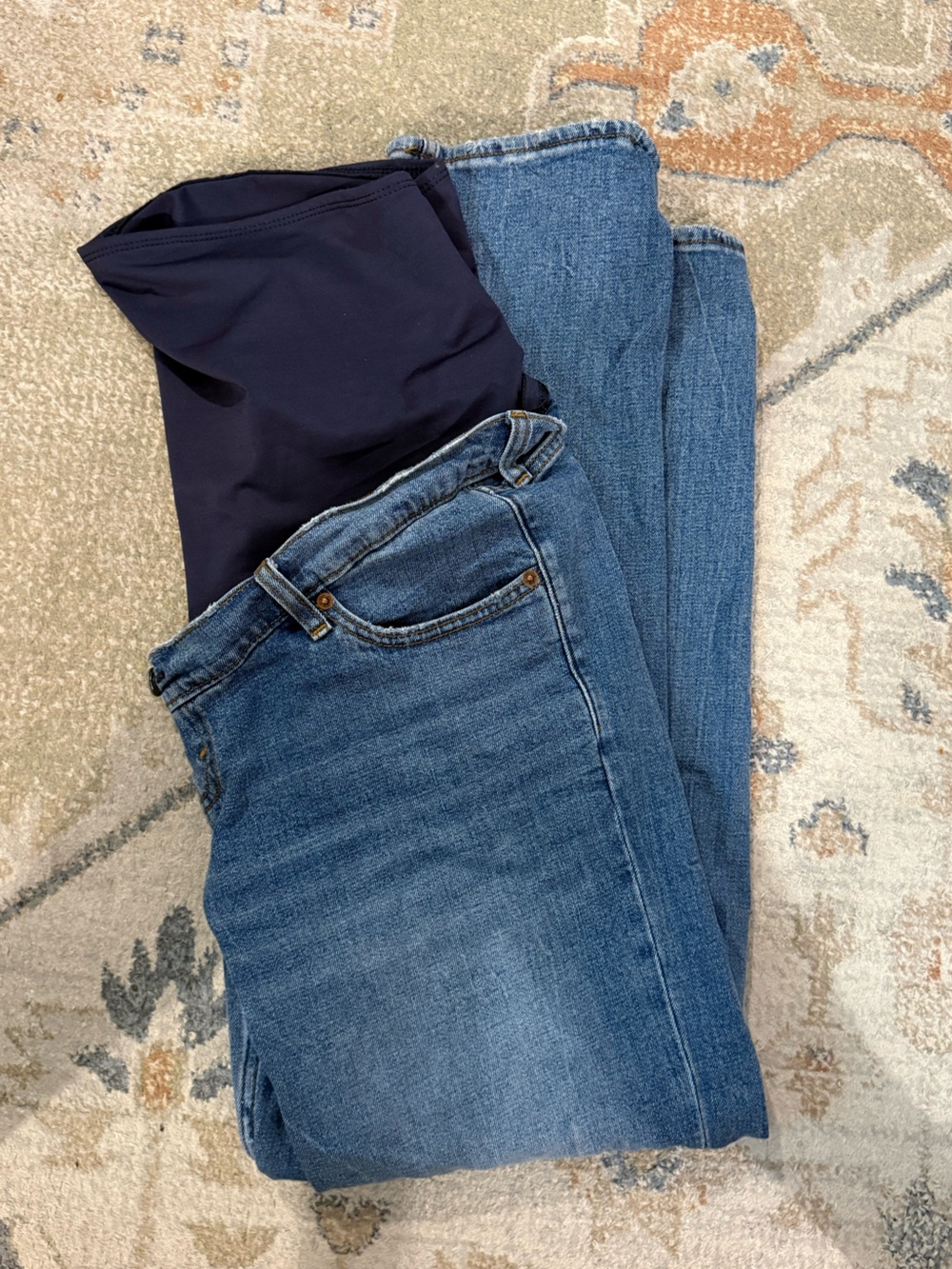 Abercrombie & Fitch Women's Straight-Leg Jeans in Medium Blue